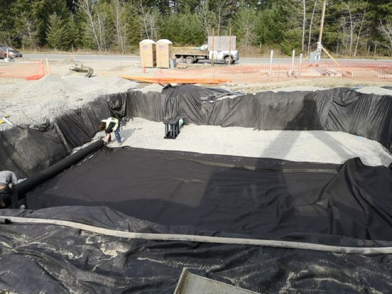tarping at construction site